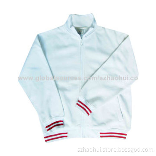 Men's zipper-up fleece jacket for casual wear and sports, OEM brand and design is available